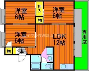 コーポアルザス　Ｄの物件間取画像